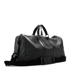 GG Supreme Monogram Medium Carry-On Duffle Bag Black Grey