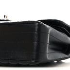 Lambskin Chevron Quilted Small Double Flap Black