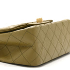 Aged Calfskin Quilted 2.55 Reissue 224 Flap  Khaki