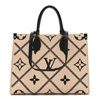 Empreinte Monogram Giant Broderies Onthego MM Cream Black