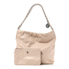 Shiny Calfskin Quilted Small Chanel 22 Ecru