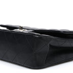 Lambskin Quilted Small Double Flap Black