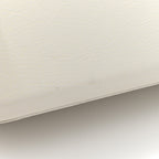 Patent Goatskin Quilted Medium Gabrielle Hobo White