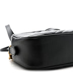Calfskin Matelasse Small GG Marmont Chain Shoulder Bag Black