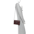 Dollar Calfskin Crystal Mini Dionysus Chain Wallet Vintage Bordeaux