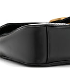 Calfskin Matelasse Small GG Marmont Shoulder Bag Black