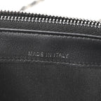 Grained Calfskin Quilted Boy Phone Holder Wallet On Chain Black