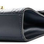 Guccissima Small Padlock Shoulder Bag Blue Agata