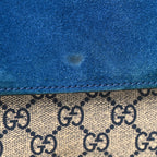 GG Supreme Monogram Blooms Mini Dionysus Shoulder Bag Beige Navy Vintage Blue