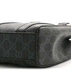 GG Supreme Monogram Appia Calfskin Web Mini Tote Bag Black