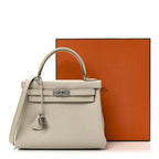 Togo Matte Alligator Kelly Retourne Touch 28 Beton