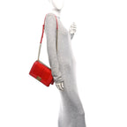 Snakeskin Medium Boy Flap Red