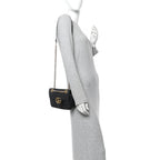 Calfskin Matelasse Mini GG Marmont Shoulder Bag Black