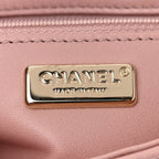 Lambskin Crystal Diamante Small Flap Light Pink