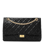 Aged Calfskin Quilted 2.55 Reissue 226 Flap Black