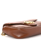Azalea Calfskin Matelasse Diagonal Super Mini GG Marmont Shoulder Bag Cuir