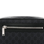Soft GG Supreme Monogram Web Belt Bag Black Grey