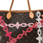 Monogram Bay Neverfull MM Rose Ballerine Poppy