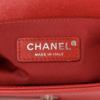 Caviar Quilted Small Boy Flap Red