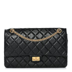 Aged Calfskin Quilted 2.55 Reissue 226 Flap Black
