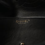 Suede Calfskin Small Souplissimo Maxi Flap Black