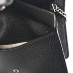 Dollar Calfskin Crystal Mini Dionysus Top Handle Bag Black Crystal