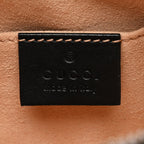 Calfskin Matelasse Mini GG Marmont Chain Shoulder Bag Black