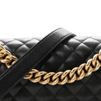 Caviar Quilted Medium Boy Flap Black