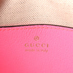 GG Supreme Monogram Textured Dollar Calfskin Web Ophidia Small Crossbody Bag Beige Ebony Fuchsia