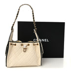 Braided Raffia Calfskin Quilted Small Chanel 25 Handbag White Black
