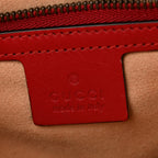 Calfskin Matelasse Small GG Marmont Shoulder Bag Hibiscus Red