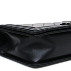 Lambskin Quilted New Medium Boy Flap Black