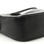 Pebbled Calfskin Studded Small Soho Disco Bag Black