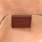 Textured Dollar Calfskin Web Small Ophidia Dome Shoulder Bag Burgundy