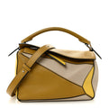 Grained Calfskin Small Puzzle Bag Ocre Yellow