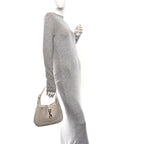 Sea Calfskin Web Small Jackie Shoulder Bag Sphinx