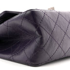 Aged Calfskin Quilted 2.55 Reissue Mini Flap Dark Purple
