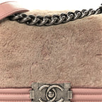 Fur Calfskin Small Boy Flap Pink