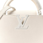 Taurillon Capucines East West Mini Optic White