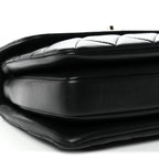 Lambskin Quilted Small Trendy CC Dual Handle Flap Bag Black