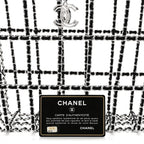 Brass Calfskin Medium Grocery By Chanel Shopping Basket Silver