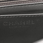 Caviar Quilted Mini Rectangular Flap Grey