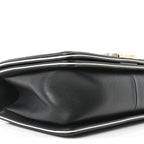 Calfskin Quilted Medium Boy Top Handle Flap Black