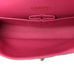 Lambskin Quilted Medium Double Flap Pink
