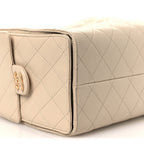 Caviar Quilted Small Chanel 25 Handbag Beige