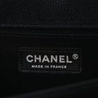 Bullskin Suede Caviar Quilted Medium Boy Flap Black