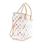 LV X TM Monogram Multicolor Neverfull MM White