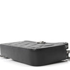 Grained Calfskin Quilted Boy Phone Holder Wallet On Chain Black