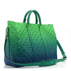 Taurillon Illusion Keepall Tote Bleu Vert