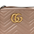Calfskin Matelasse Small GG Marmont Chain Shoulder Bag Porcelain Rose